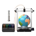 Anycubic Kobra 3 MAX Combo 3D Printer,Print Size 420 * 420 * 500mm,600mm/s Ultra-Fast Multicolor Printing, Drying and Printing in one, Suitable for All Major Filaments,Realize Smooth Printing