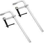 F Clamps 12 Inches Welding Clamps Steel Bar Clamp Heavy Duty Max Open 12-inch, Throat Depth 3 inch, 1320lbs Clamping Force, Pack of 2