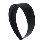 Black 2 Inch Wide Satin Hard Headband with No Teeth Head band for Women and Girls (Motique Accessories)