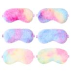 Heyu-Lotus 6 PCS Kids Eye Masks for Sleeping, Plush Kids Sleep Mask, Soft Blindfold Eye Covers Eye Mask for Women Girls Kids