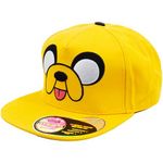 Adventure Time Baseball Cap, Jake The Dog Men's Adjustable Snapback Hat with Flat Brim, Yellow, One Size, Yellow, One Size