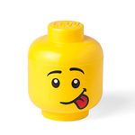 LEGO STORAGE HEAD (LARGE) - SILLY - Polypropylene Storage Box with Lid for Kids' Toy Storage, Stackable Organizer, and Fun Storage Solution for LEGO Enthusiasts and Beyond