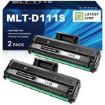 (with CHIP) MLT-D111S Toner Cartridges Compatible Replacement for Samsung MLT-D111S D111S 111S MLT111S for Samsung M2020w M2070fw M2020 M2070 M2070w M2024w M2022w M2071W Printer (2 Black, 2-Pack)