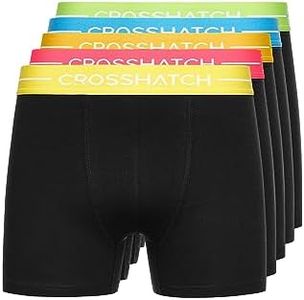 Crosshatch Mens Boxer Shorts (5 Pack) Multicolor Mens Boxer Shorts Mens Gift Set for Boyfriend Boyfriend Husband The Boxer Shorts are Available in Sizes S, M, L, XL, XXL, Astral-Black, M