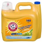 Arm & Hammer Laundry Detergent Liquid Soap, Clean Fresh Scent, 140 Loads, 6.21 L, Value Size