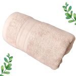 HIGHVAT Bamboo Bath Towels | 600 GSM | Towel for Men, Women | Luxury Soft, Ultra Absorbent, Odour Free, Anti Microbial, Eco Friendly | 75 X 150 cm | Beige