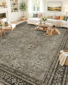 OLANLY 9x12 Washable Area Rug, Soft Non Slip Carpet for Bedroom Living Room