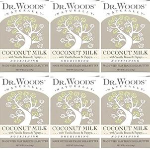 Dr. Woods Coconut Milk Shea Butter Soap, 5.25 oz (Pack of 6)