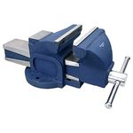 GROZ Heavy Duty Bench Vice with Hardened Jaw| Ideal for hammering, chipping & other tough applications| Rigid & Robust| Jaw Width: 100 mm |Jaw Opening: 125 mm| Throat Depth: 55 mm| BV/F/100