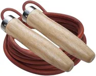 Champion Sports S79 Leather Ball Bearing Jump Rope, 9'