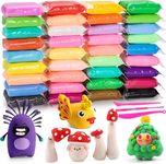 EDIFON Air Dry Clay Kit, 36 Colors Modeling Clay with Tools, Foam Magic Clay Toy for Kids, Ultra Light & Soft, Non-Sticky & Non-Toxic, DIY Arts & Crafts School Project, Gift for Boys & Girls Ages 3-12