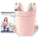 SERAPHY Baby Carrier Newborn to Toddler, Ergonomic Baby Carrier, Adjustable Infant Carrier, Breathable Silk Mesh Baby Backpack Carrier with Pocket, Multi-Position Baby Holder Carrier for 7-45lbs -Pink