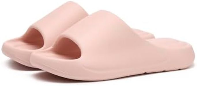 KLXXUJK Cloud Slippers for Women and Men, Thick Cushioned EVA House Slippers, Soft Pillow Slides with Anti-Slip Sole, Lightweight Waterproof Bathroom Sandals for Indoor Outdoor Home Use Pink-M(37-38)