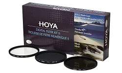 Hoya 67 mm Digital Filter Kit II (HMC UV/Circular Polarizer / NDx8) with Filter Pouch