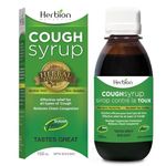 Herbion Naturals Sugar-Free Cough Syrup 5 fl oz. - Effective Relief For All Types Of Cough, Chest Congestion, Soothes Throat, Promotes Healthy Bronchial Function