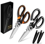 Miluoou Kitchen Scissor, 2-Packs Kitchen Scissor Heavy Duty Meat Shears, Ultra Sharp Stainless Steel Multi-Purpose Scissors for Cutting Meat, Chicken, Vegetable, Fish, Poultry, Vegetable, BBQ, Pizza