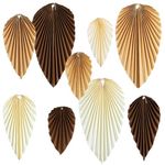 SUNBEAUTY Boho Paper Fans Party Decorations Paper Leaves for for Wall Paper Fans Natural Party Decoration Paper Fans Classroom Decoration Paper Fans Backdrop Decor Brown Birthday Decorations Set of 9