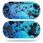 MightySkins Skin Compatible with Sony PS Vita (Wi-Fi 2nd Gen) wrap Cover Sticker Skins Blue Skulls