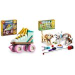 LEGO Creator 3 in 1 Retro Roller Skate Building Kit & Creator 3 in 1 Adorable Dogs Building Toy Set, Gift for Dog Lovers, Featuring Dachshund