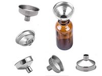 6 Pack Stainless Steel Mini Funnels Multipurpose Small Funnels for Drinking Liquor Flask, Essential Oil Bottle, Spice Powder, Amber Bottles, Perfume Liquid, Homemade Make-Up Fillers