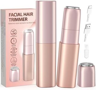 Rasoir Visage Femme Electrique Rechargeable: Rasoir Femme Electrique 2 Têtes Rechange, Doux et Indolore, Design Compact, Epilateur Visage Femme pour Duvet, Joues, Menton, Bras