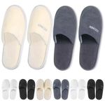 RINOZO Disposable Slippers 8 Pairs Non Slip Spa Slippers Washable Reusable Hotel Slipper Super Comfort Soft Coral Fleece Bulk Closed Toe House Slippers for Guests Women Men Home Indoor Party Travel,