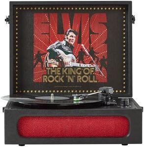 Arkrocket Coryphaeus Vinyl Record Player 3-Speed Bluetooth Input and Output Built-in Speakers with Magnetic Cartridge Auto Off (Elvis 68)
