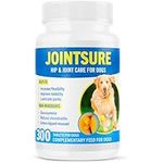 JOINTSURE Joint Support Supplements for Dogs – 300 Tabs, Aids Stiff Joints, Supports Joint Structure & Maintains Mobility in Adult/Senior Dogs | Advanced Formula Helps Arthritis Relief