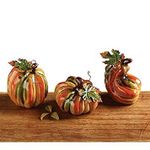 Burton & Burton Set of 3 Porcelain Mini Pumpkins