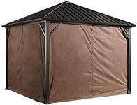 Sojag Accessories Set of 4 10' x 10' Curtains for Dakota Outdoor Gazebo, Brown