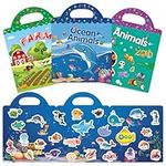 Reusable Sticker Books for Kids 2-4