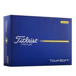 Titleist Tour Soft Golf Balls, Yellow (One Dozen)