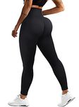 OMKAGI Women's Scrunch Butt Lifting Leggings High Waist Yoga Pants TIK Tok Leggings Gym Tights(M,Black-588)