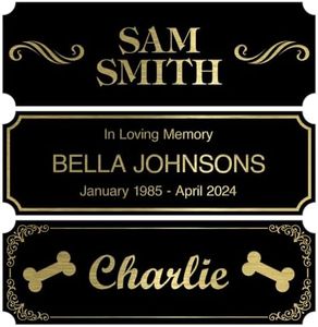 Custom Engraved Name Plate, Personalized Brushed Black/Gold Name Plaque, 1x3 Inches, Durable Engravable Impact Material, Made in The USA by My Sign Center