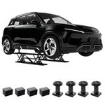 Portable Car Lift 7000 LBS Capacity, Heavy Duty Quick Jack with Extended-Length Plates, 120V Power Unit, 26.8" Max Height, for Cars, SUVs, Light Trucks, Home Garage and Shop Use, Black