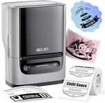 Nelko Label Maker Machine with Tape, PM220 Bluethooth Label Printer, 2 Inch Portable Thermal Printer for Small Business, Address, Logo, Clothing, Sticker Printer for Phones & PC, Grey