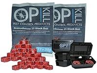 Opkill Rat Poison & Mouse killer Kit - 600g Strongest Bait Available Weatherproof Fast Acting and Safe for Professional and Domestic use (Professional Choice Blocks 30 x 20g) & 4x MOUSE Bait Box's