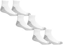 Fruit of the Loom Men's Everyday Lightweight Sport Ankle Socks (6 Pack), White, Medium (6-12)