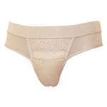 NORFULL Hiding Gaff Panties Brief Shaping for Men Crossdressing Transgender Underwear, Beige, Medium