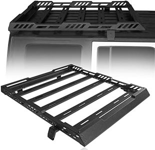 Hooke Road Wrangler JK Roof Rack Cargo Basket Luggage Carrier for 2007-2018 Jeep Wrangler JK Unlimited 4-Door Hardtop