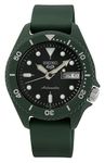 Seiko 5 Sports - SRPG83K1 for Men, Analog, Stainless Steel, Silver dial Watch, Green Strap