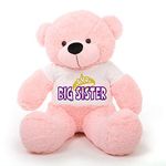 Hug'n'Feel® Soft Toys Big Teddy Bear Wearing Big Sister T-Shirt 3 feet Pink_T Shirt_Big Sister Plush & Stuffed Toys