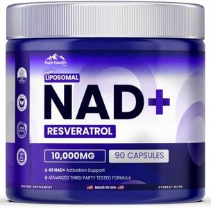 PURE HEALTH MAX PHM NAD Resveratrol Supplement - NAD+ Liposomal Supplements for Men and Women | NMN & NMNH Alternative | 90 Capsules, 1 Months Supply