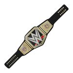 Octal - Universal Championship Title Belts Adult Size Upto 46" Wrestling Replica - 2mm Gold Coated Metal Plate Genuine Leather Base Premium Beads (BLACK)