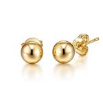 Philip Jones Gold Plated Ball Stud Earrings