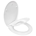 Family Toilet Seat with Child Seat Built-in, Soft Close Toilet Seat, Removeable Potty Training Toilet Seat for Toddler with Release Quick Clean & Top Fix,O-Shape