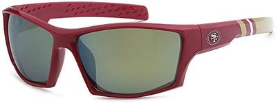 NFL Siskiyou Sports Fan Shop San Francisco 49ers Edge Wrap Sunglasses One Size Team Color