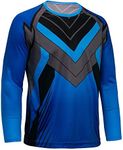 Men's Cycling Jersey MTB Downhill T-Shirt Long Sleeve Mountain Bike Motorcycle Outdoor Bicycle Clothes, Cd9105, X-Large