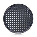 Alices 13 Inch/32CM Nonstick Carbon Steel Pizza Tray Pizza Bakeware Pizza Pan Perforated Round for Home Kitchen