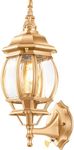 VIANIS Outdoor Wall Sconce, Exterior Porch Light Wall Mount, Gold Dusk to Dawn Outdoor Lighting Lantern for Coach, Modern Outside Garage Lighting Fixtures for House, Waterproof Outdoor Wall Lamp